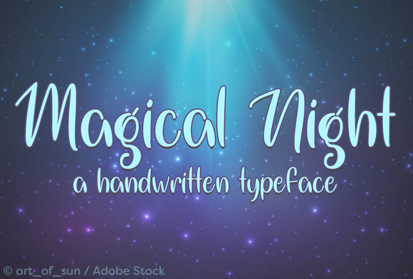 Magical Night: A Whimsical Script Font for Web Design
