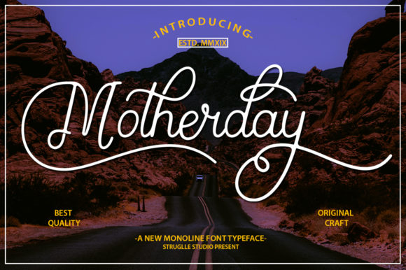 Motherday: A Script Font for Editorial Warmth