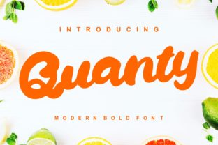 Quanty: A Vintage Script Font for Editorial Design